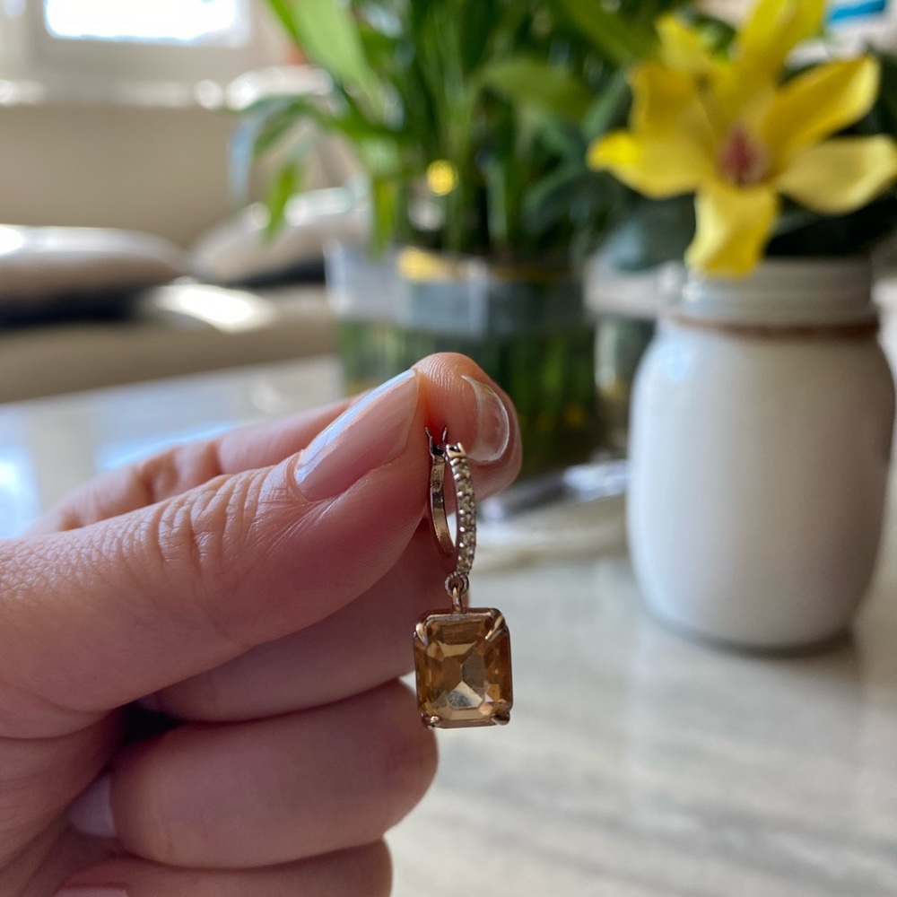 Banana Republic topaz drop earrings new with tags and box